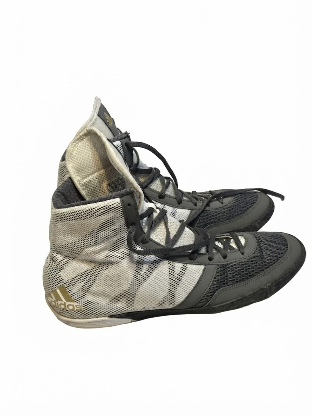 Adidas Pretereo III Wrestling Shoes Men's Size 11 Grey Gold BB3298
